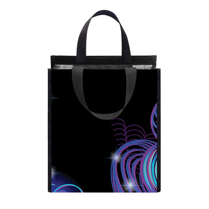 Dark Aquarius Zodiac Sign Print Insulated Lunch Tote