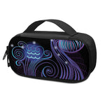 Dark Aquarius Zodiac Sign Print Insulin Cooler Travel Case