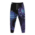 Dark Aquarius Zodiac Sign Print Jogger Pants