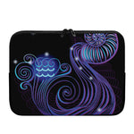 Dark Aquarius Zodiac Sign Print Laptop Sleeve