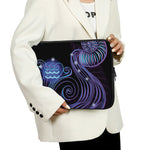Dark Aquarius Zodiac Sign Print Laptop Sleeve
