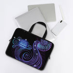 Dark Aquarius Zodiac Sign Print Laptop Sleeve With Handle