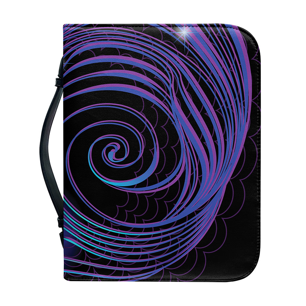 Dark Aquarius Zodiac Sign Print Leather Bible Cover