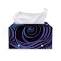 Dark Aquarius Zodiac Sign Print Leather Tissue Box Cover