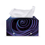 Dark Aquarius Zodiac Sign Print Leather Tissue Box Cover