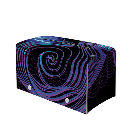 Dark Aquarius Zodiac Sign Print Leather Tissue Box Cover