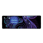 Dark Aquarius Zodiac Sign Print Long Kitchen Mat