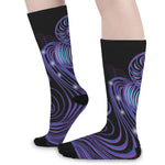 Dark Aquarius Zodiac Sign Print Long Socks