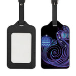 Dark Aquarius Zodiac Sign Print Luggage Tag