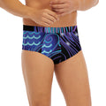Dark Aquarius Zodiac Sign Print Men's Briefs