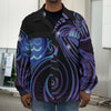 Dark Aquarius Zodiac Sign Print Men's Shirt Jacket