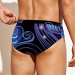 Dark Aquarius Zodiac Sign Print Men's Swim Briefs