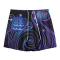 Dark Aquarius Zodiac Sign Print Mesh Shorts