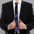 Dark Aquarius Zodiac Sign Print Necktie