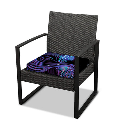 Dark Aquarius Zodiac Sign Print Outdoor Seat Cushion Cover