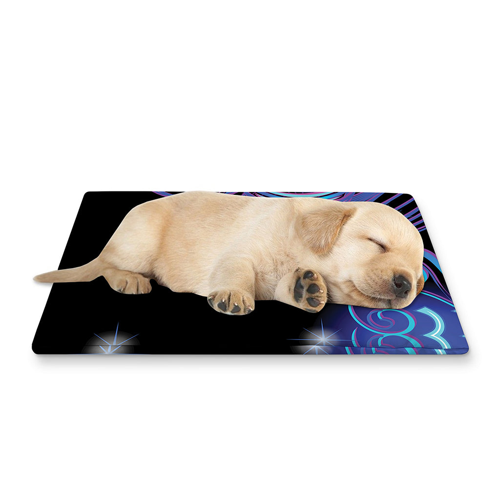 Dark Aquarius Zodiac Sign Print Pet Cooling Mat Cover