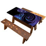 Dark Aquarius Zodiac Sign Print Picnic Table Cover