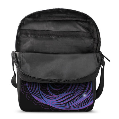 Dark Aquarius Zodiac Sign Print Rectangular Crossbody Bag