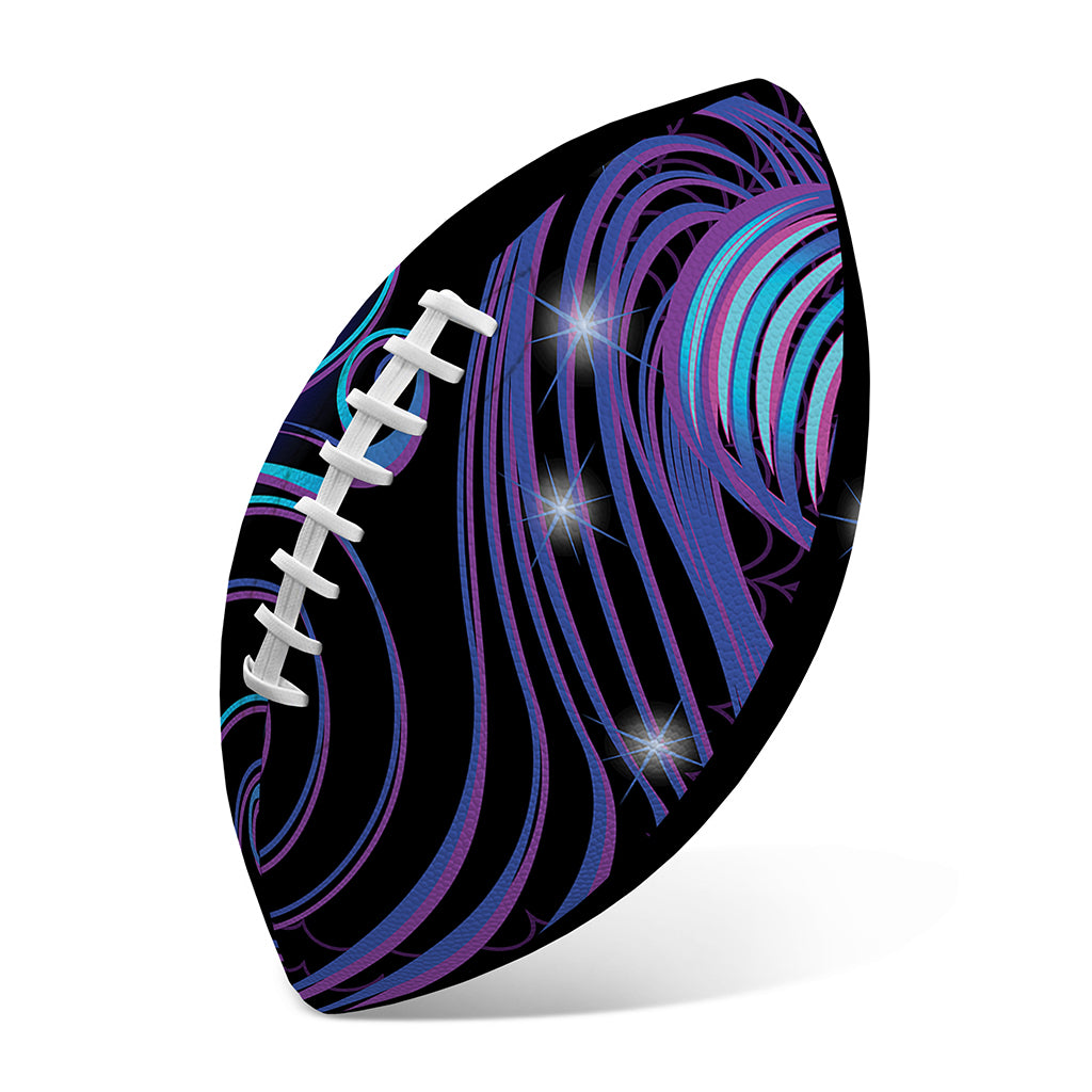 Dark Aquarius Zodiac Sign Print Rugby Ball
