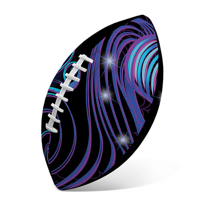 Dark Aquarius Zodiac Sign Print Rugby Ball