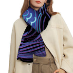 Dark Aquarius Zodiac Sign Print Scarf