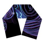 Dark Aquarius Zodiac Sign Print Scarf
