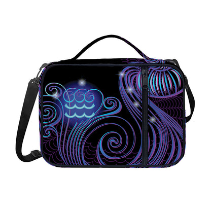 Dark Aquarius Zodiac Sign Print Shoulder Strap Bible Bag