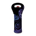 Dark Aquarius Zodiac Sign Print Single Neoprene Wine Tote