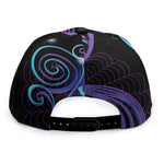 Dark Aquarius Zodiac Sign Print Snapback Cap
