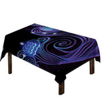 Dark Aquarius Zodiac Sign Print Tablecloth