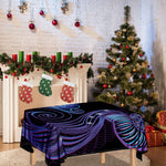 Dark Aquarius Zodiac Sign Print Tablecloth