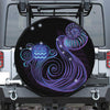 Dark Aquarius Zodiac Sign Print Tire Cover