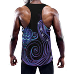 Dark Aquarius Zodiac Sign Print Training Tank Top