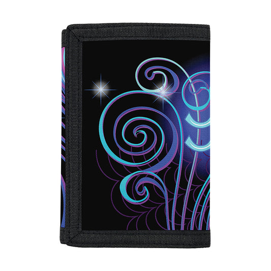Dark Aquarius Zodiac Sign Print Trifold Wallet