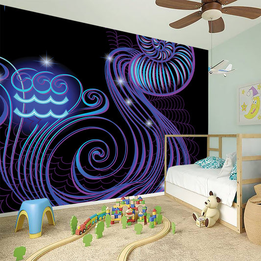 Dark Aquarius Zodiac Sign Print Wall Sticker