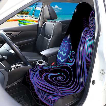 Dark Aquarius Zodiac Sign Print Waterproof Car Seat Cover