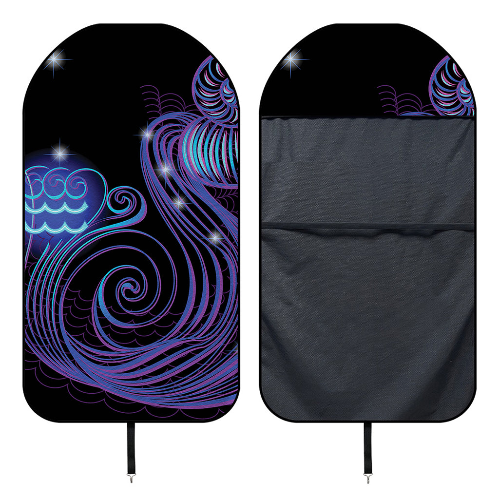 Dark Aquarius Zodiac Sign Print Waterproof Car Seat Cover