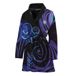 Dark Aquarius Zodiac Sign Print Women's Bathrobe