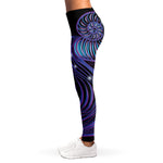 Dark Aquarius Zodiac Sign Print Women's Leggings