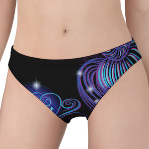 Dark Aquarius Zodiac Sign Print Women's Panties