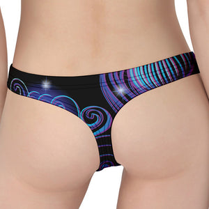 Dark Aquarius Zodiac Sign Print Women's Thong