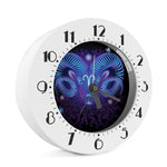 Dark Aries Zodiac Sign Print Alarm Clock