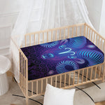 Dark Aries Zodiac Sign Print Baby Crib Sheet