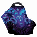 Dark Aries Zodiac Sign Print Baby Seat Cover