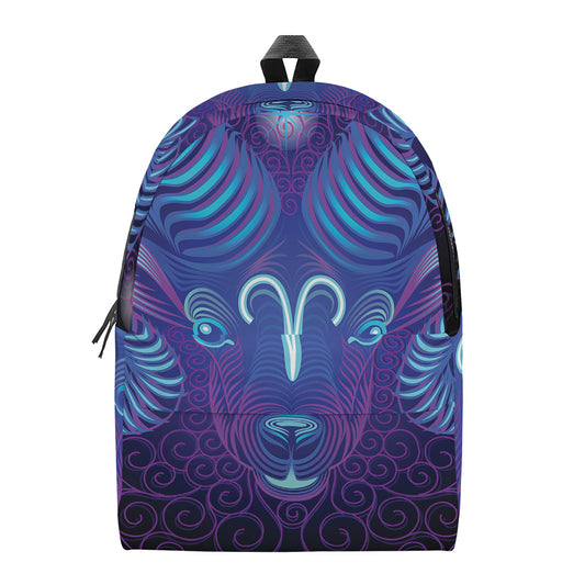 Dark Aries Zodiac Sign Print Backpack