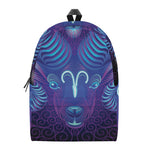 Dark Aries Zodiac Sign Print Backpack