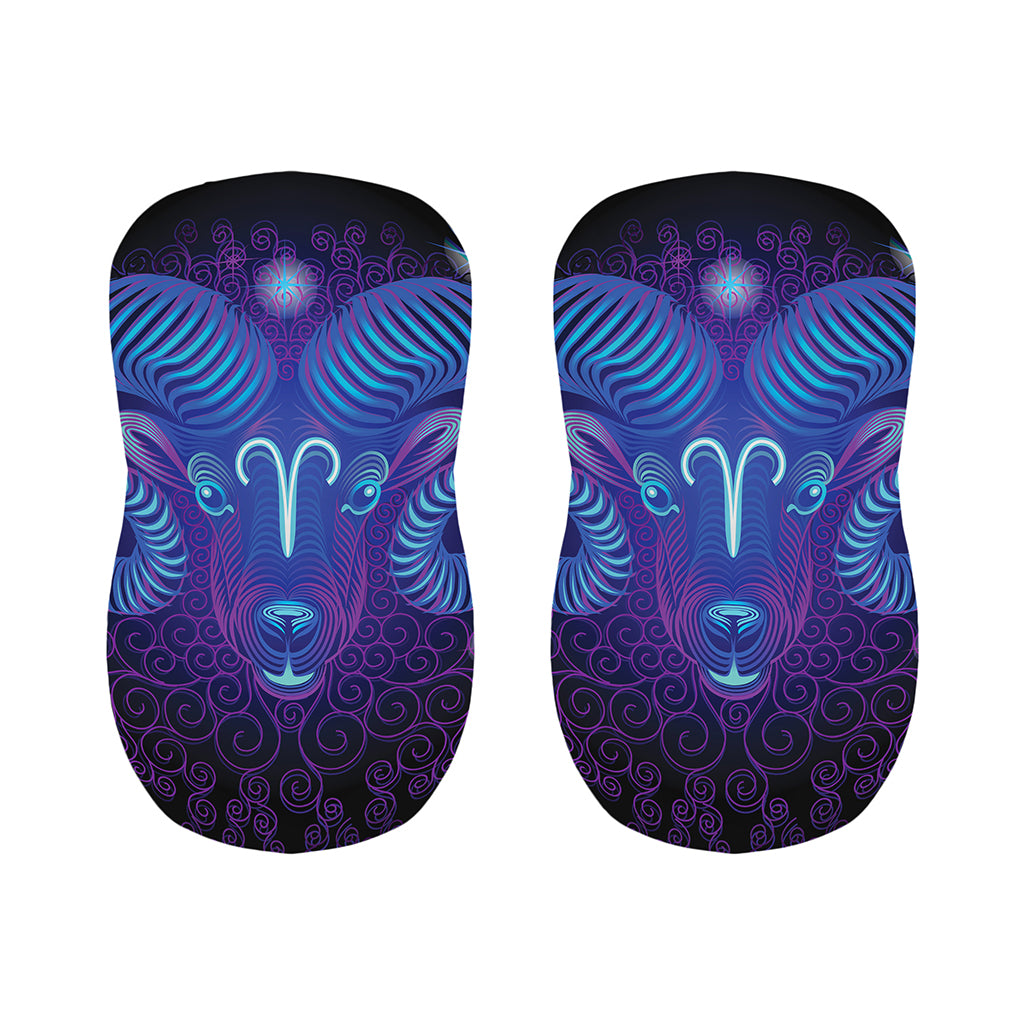 Dark Aries Zodiac Sign Print Bar Stool Covers