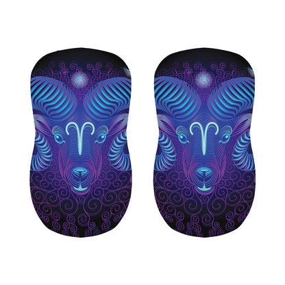 Dark Aries Zodiac Sign Print Bar Stool Covers