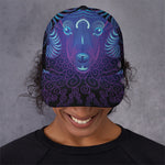 Dark Aries Zodiac Sign Print Baseball Cap