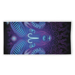 Dark Aries Zodiac Sign Print Beach Towel